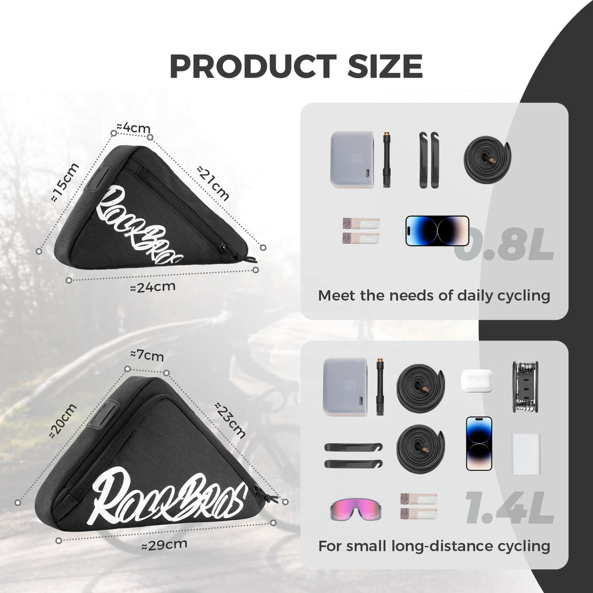 FlashRide Sketch Bike Triangle Bag - 1.4L
