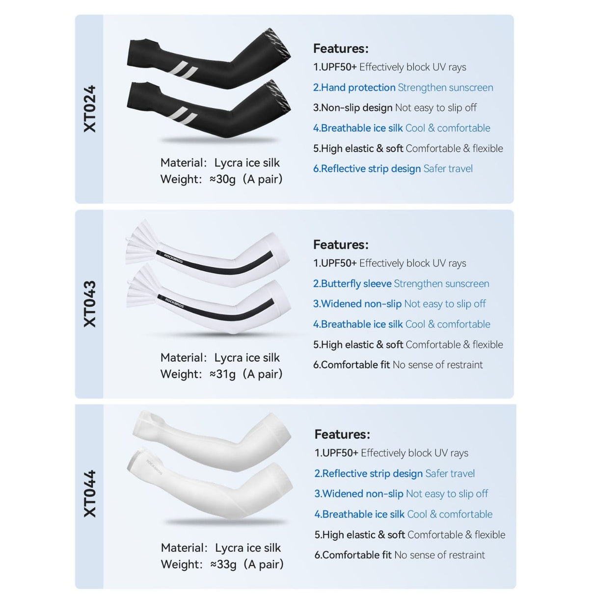 Ice Silk Cycling Arm Sleeves