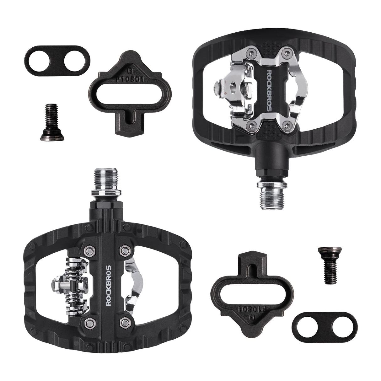 Lightweight Nylon Half-Clip Flat Bike Pedals