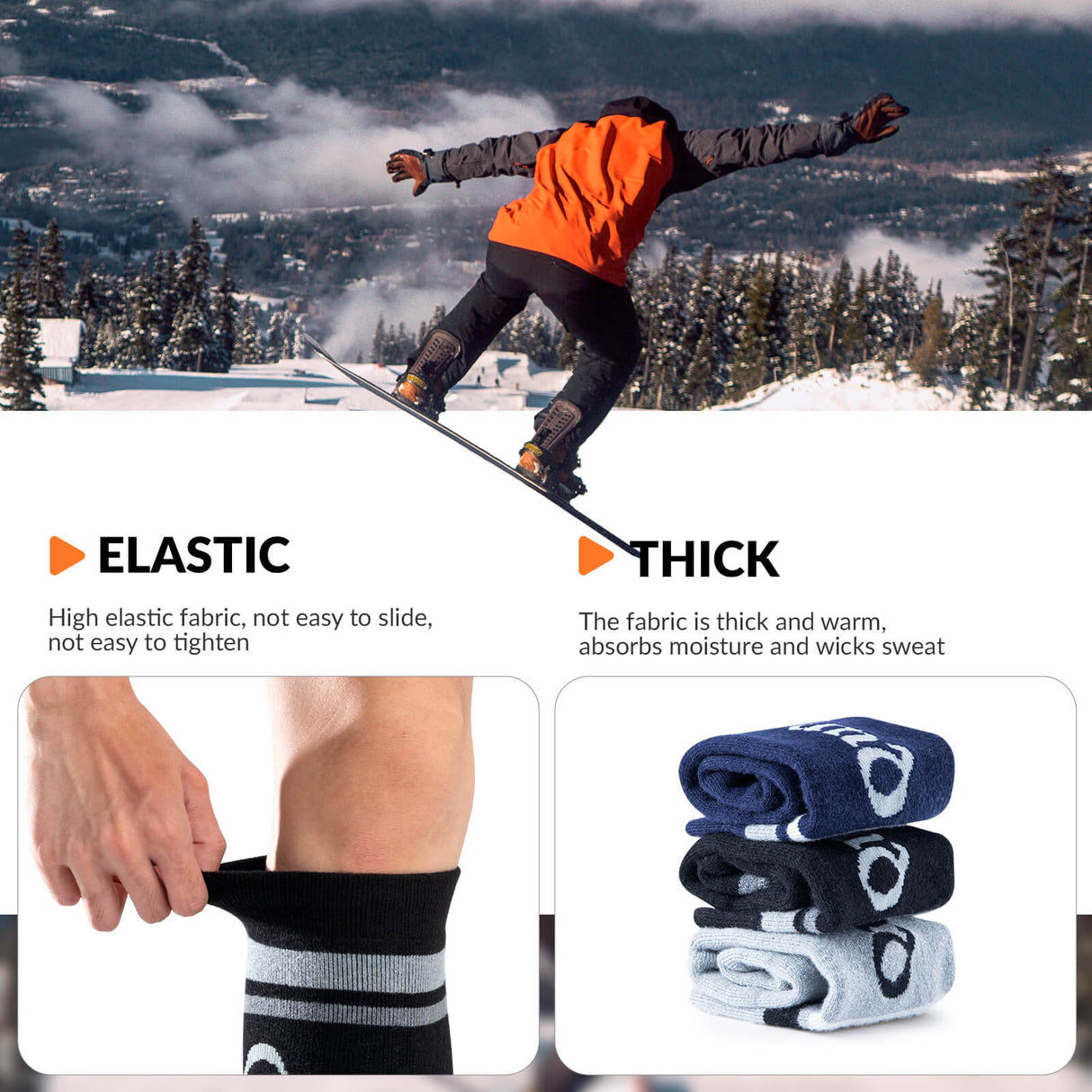 Merino Wool Ski Socks