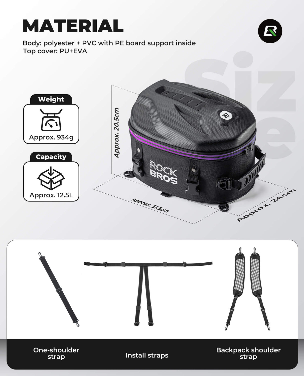 Motorcycle Hard Shell Tail Bag