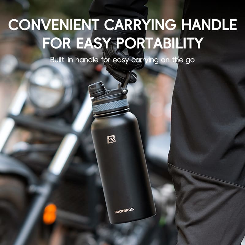 Stainless Steel Insulated Sports Water Bottle with Straw