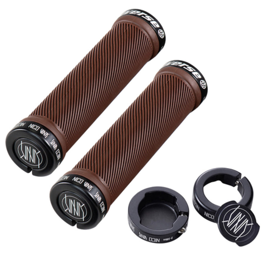 Nico Vink Lock-On Grips, 30mm, Brown/Black