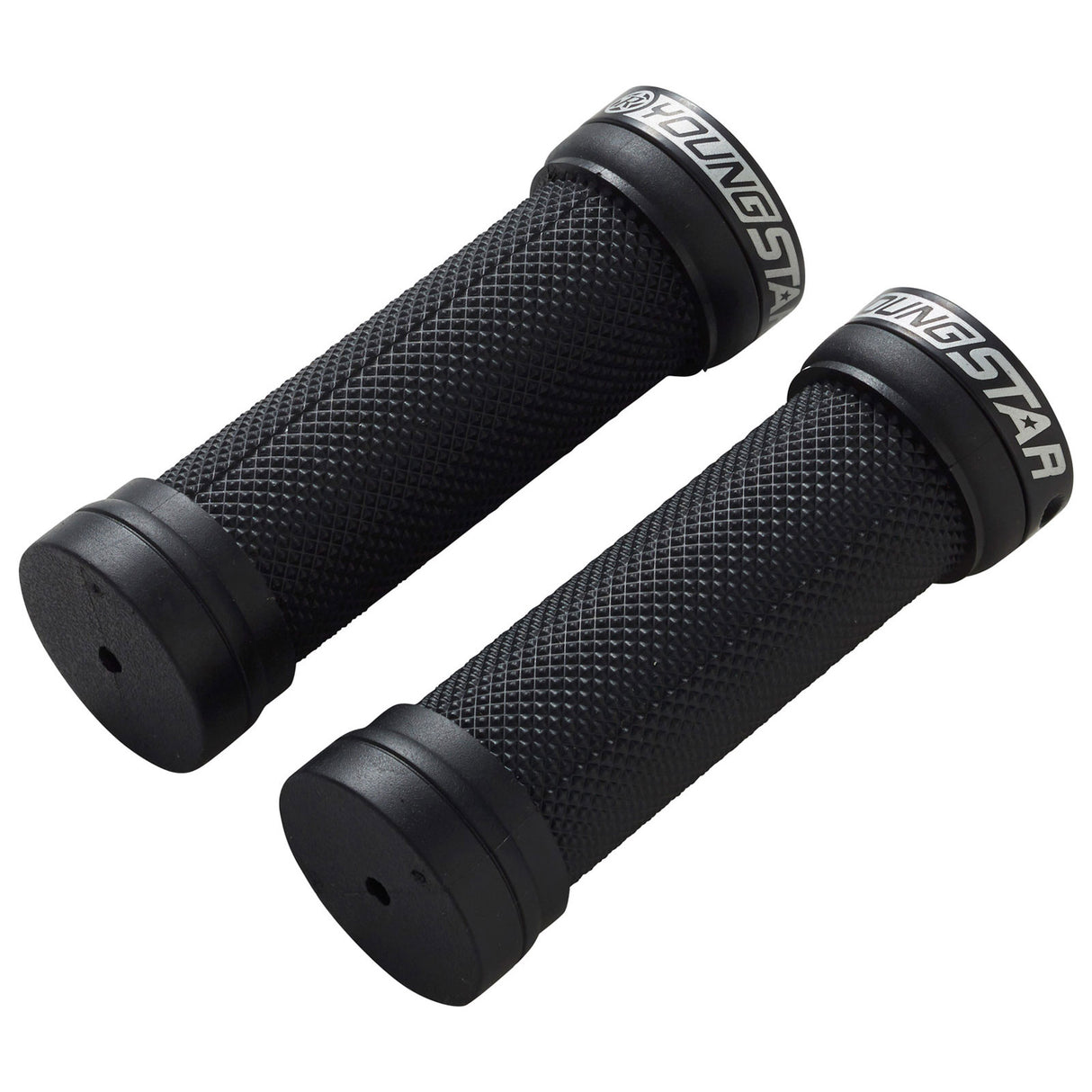 Youngstar Single Lock-On Grips, 28mm, Black/Black