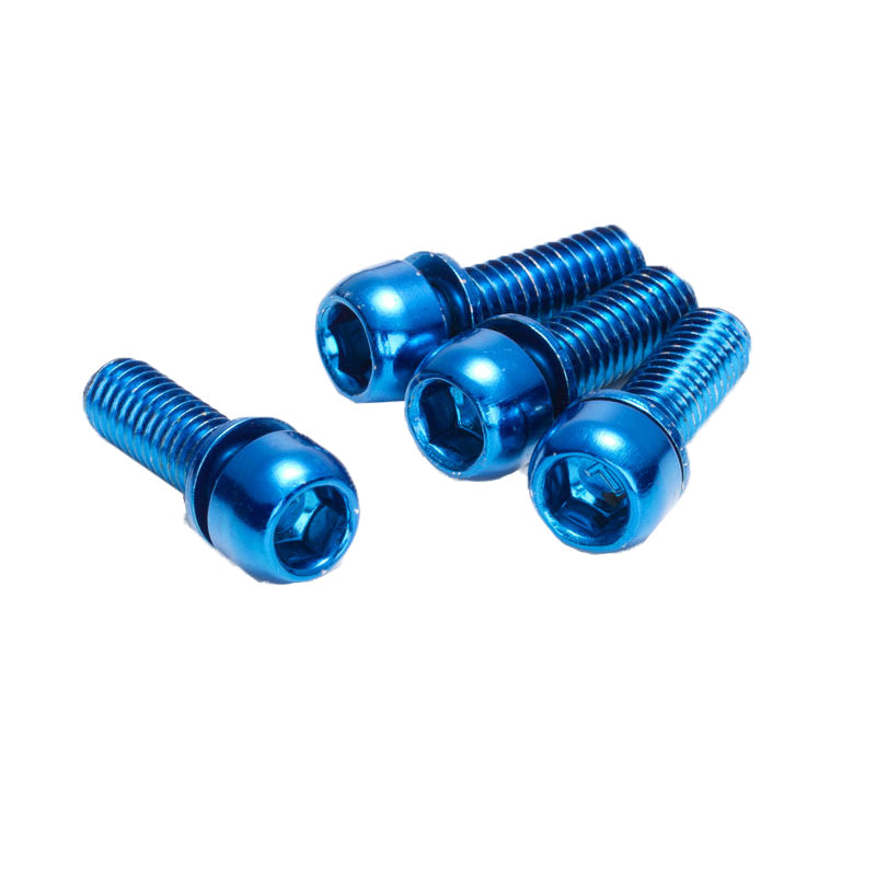 Disc Brake Caliper Bolts, M6x18, 4/Pack - Blue