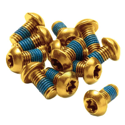 Disc Rotor Bolts, M5x10, 12/Pack - Gold