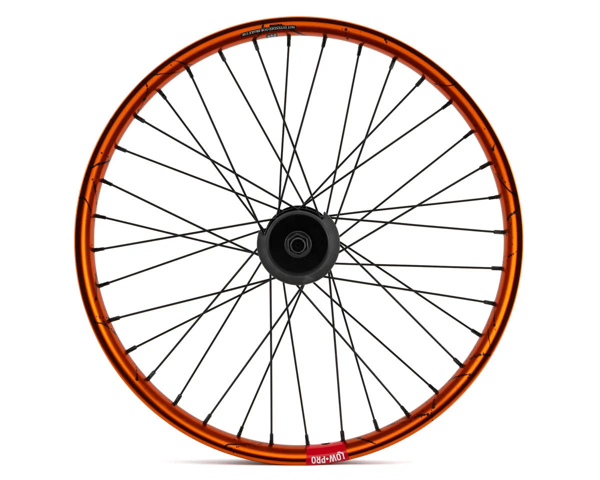 20" RAMPAGE PRO STREET REAR CASSETTE WHEEL, ORANGE / BLACK SPLATTER