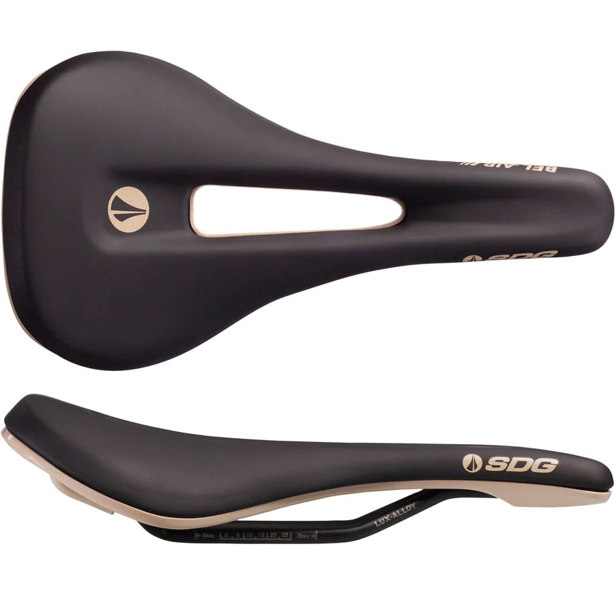 Bel-Air V3 Overland Saddle, Lux-Alloy Rails, Black/Tan