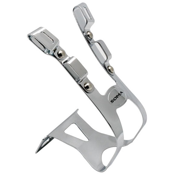 Deep Four Gate Steel Toe Clips, L/XL - Chr Pr