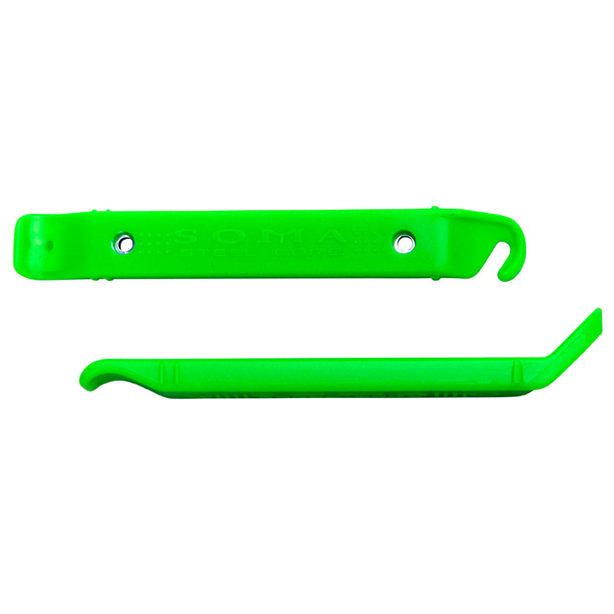 Steel Core Tire Levers, Pair - Neon Green