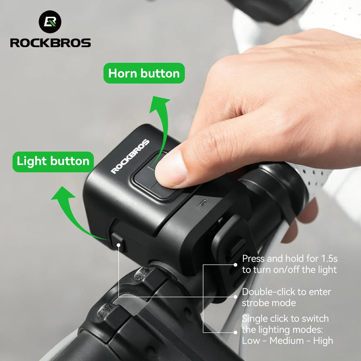 SKL01 Electric Bike Horn Front Light 2-in-1 450lm 2300mAh