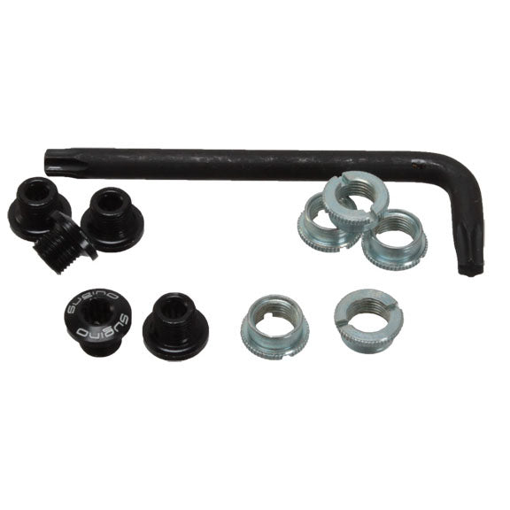 Alloy 701 Outer Chainring Bolt Set, Single - Black