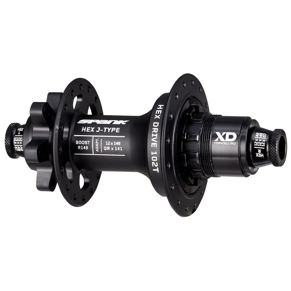 HEX J-Type 6B Disc Rear Hub, 32h, 12x148mm, XD