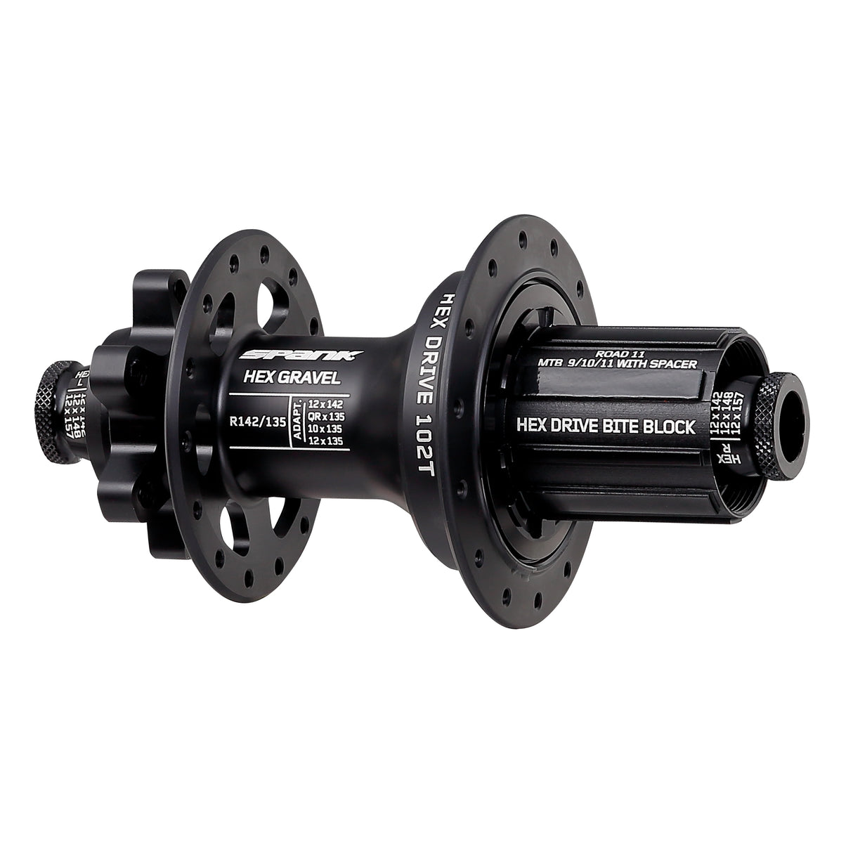 HEX Gravel 6B Disc Rear Hub, 28h, 12x142mm, HG Road