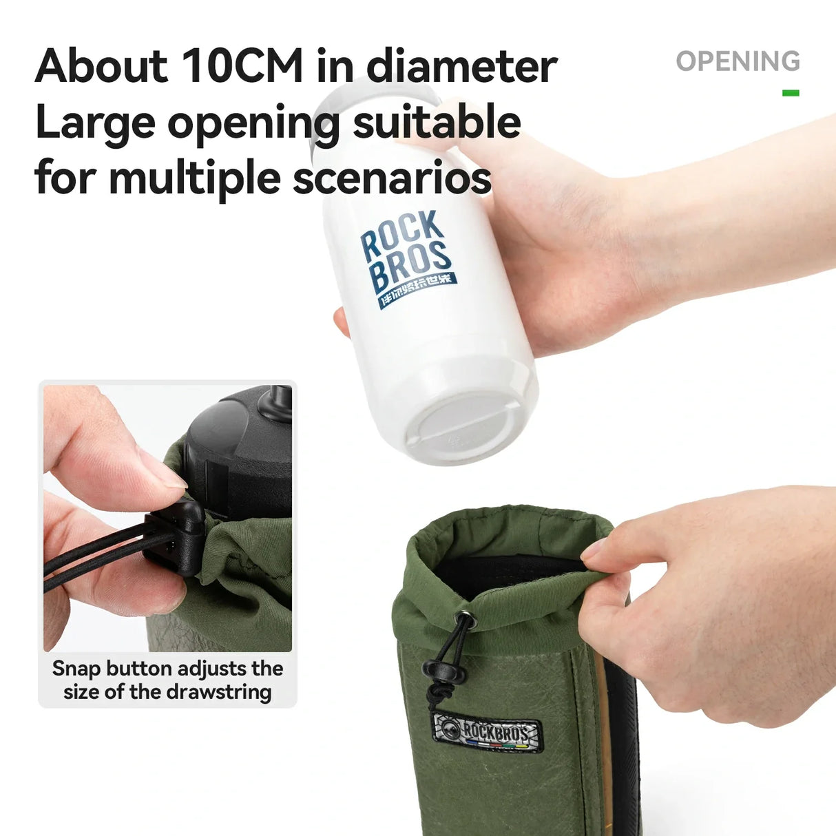 Sustainable Eco-Friendly Recycled Tire Bike Water Bottle Bags 0.8L ROAD TO SKY