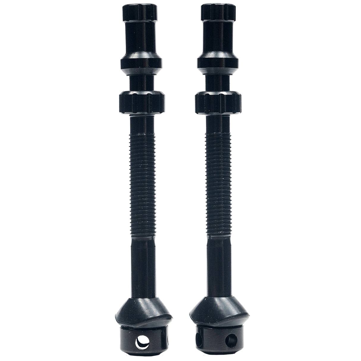 Universal+ Presta Valves, Tall (53mm), Pair, Black