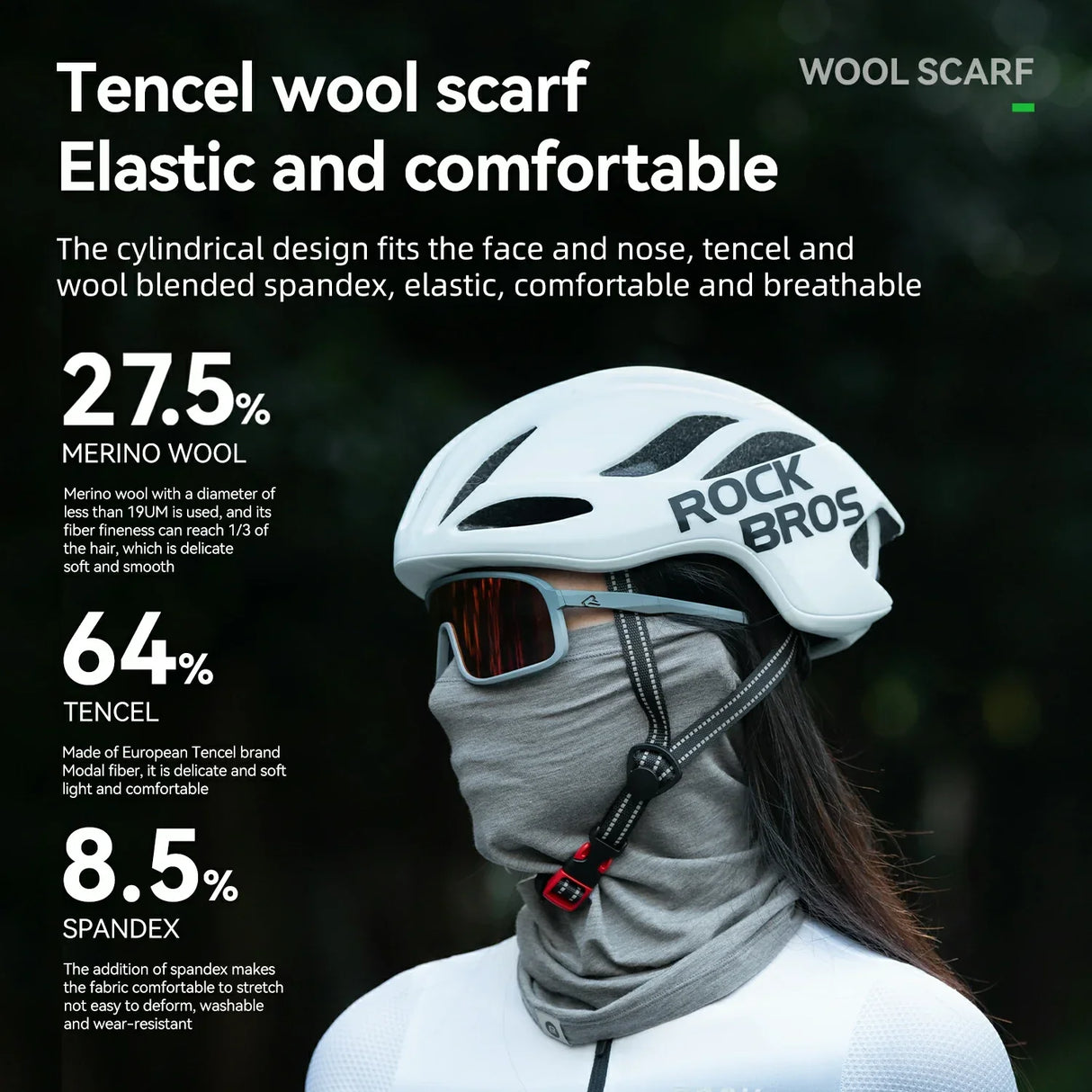 Merino Wool Neck Gaiter Face Mask Thermal for Men Women