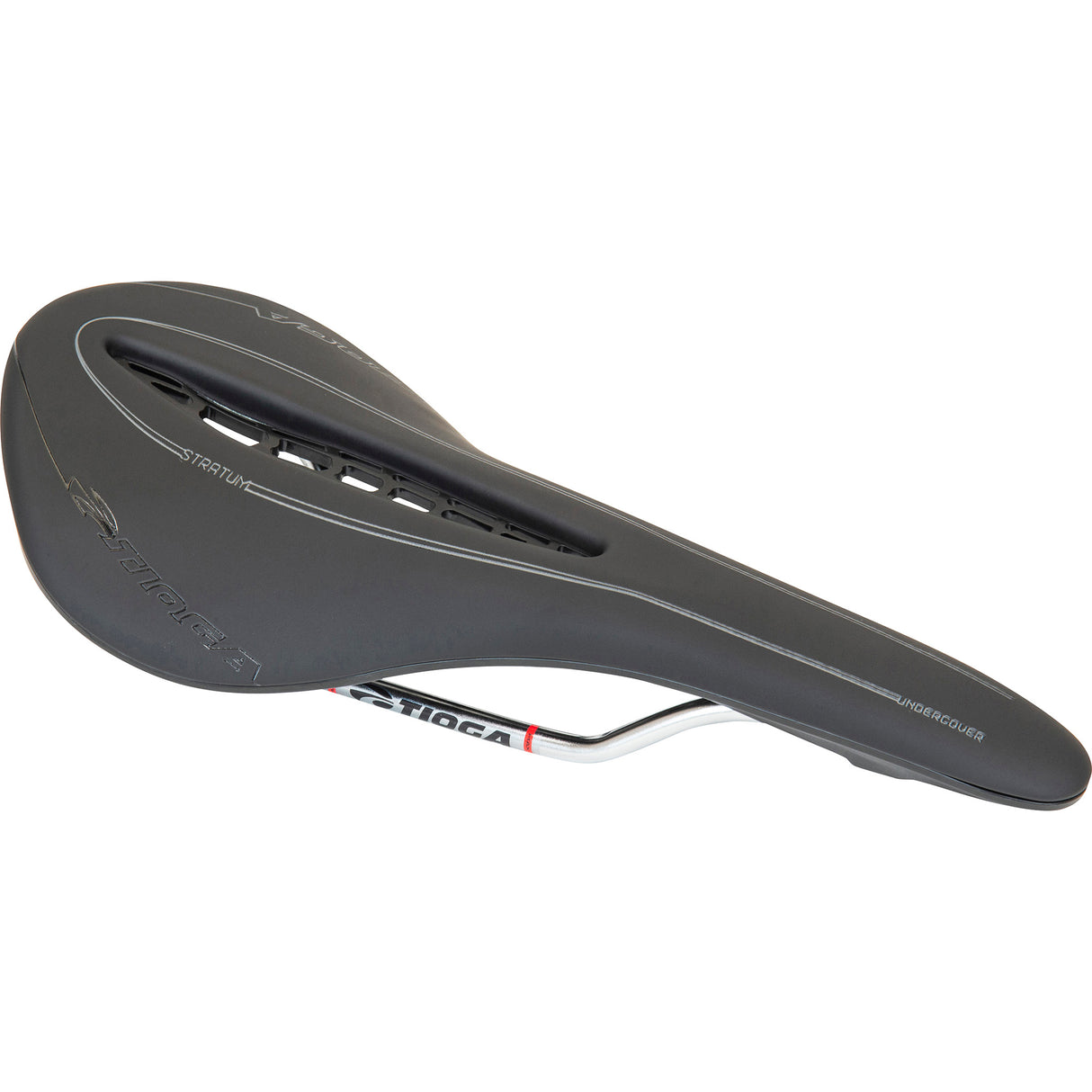 Undercover Stratum Saddle, Titanium Rail - Black