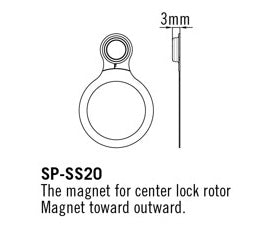 Speed Sensor For Center Lock Rotors, Outward