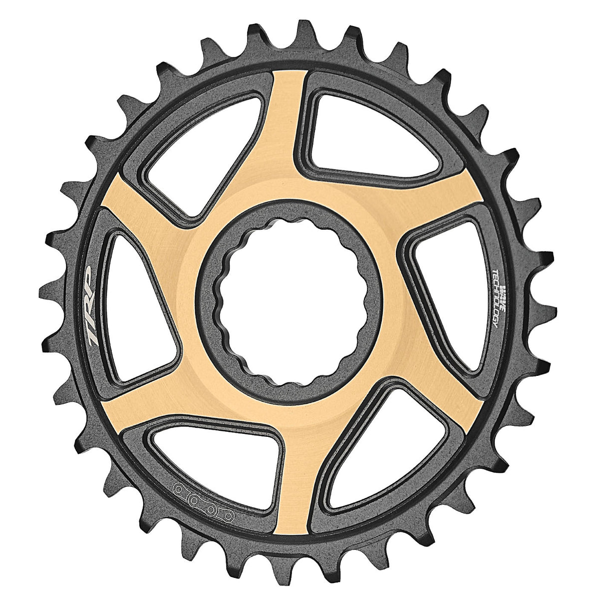 Boost 3mm Offset Chainring, 32T - Black/Gold
