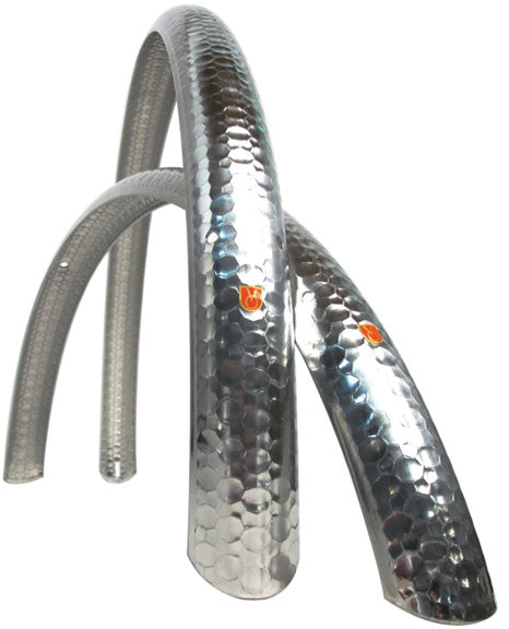 Hammered Fenders, Silver - 45mm