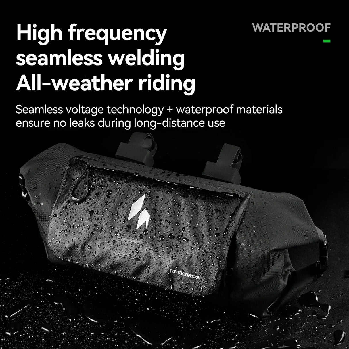 RideMate 100% Waterproof Bike Handlebar Bag 8L Double-sided Opening Expanded Capacity