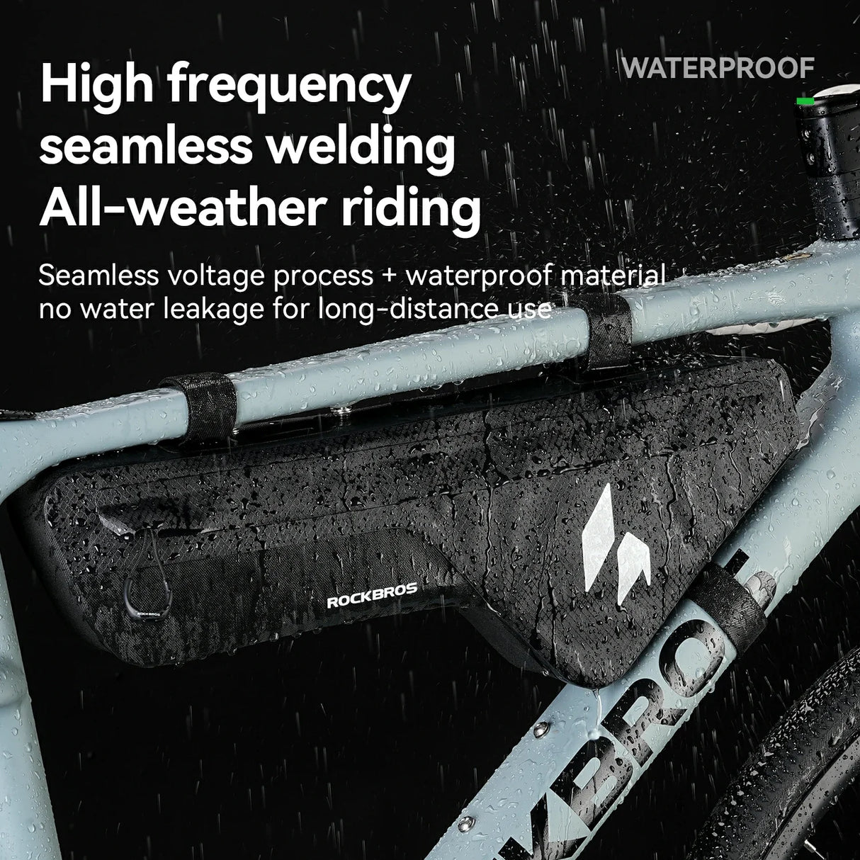 RideMate 100% Waterproof Frame Bag 1.9L Down Tube Bag