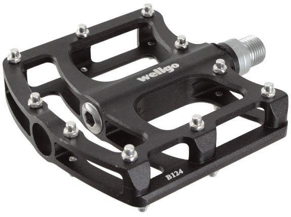 B124 Platform Pedals, 9/16" - Black NLS