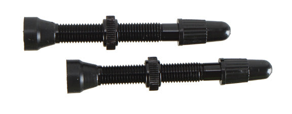 TCS Alloy Presta Valve Stem, 46mm - Black (Pair)
