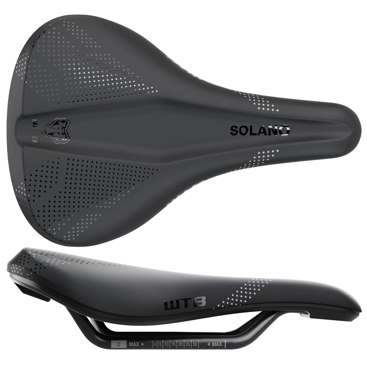 Solano Wide Fusion Form Carbon Black Saddle
