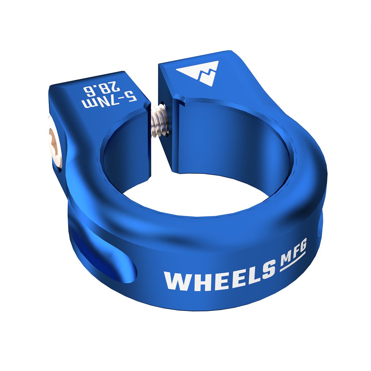 Bolt-On Seatpost Collar, 28.6mm, Blue