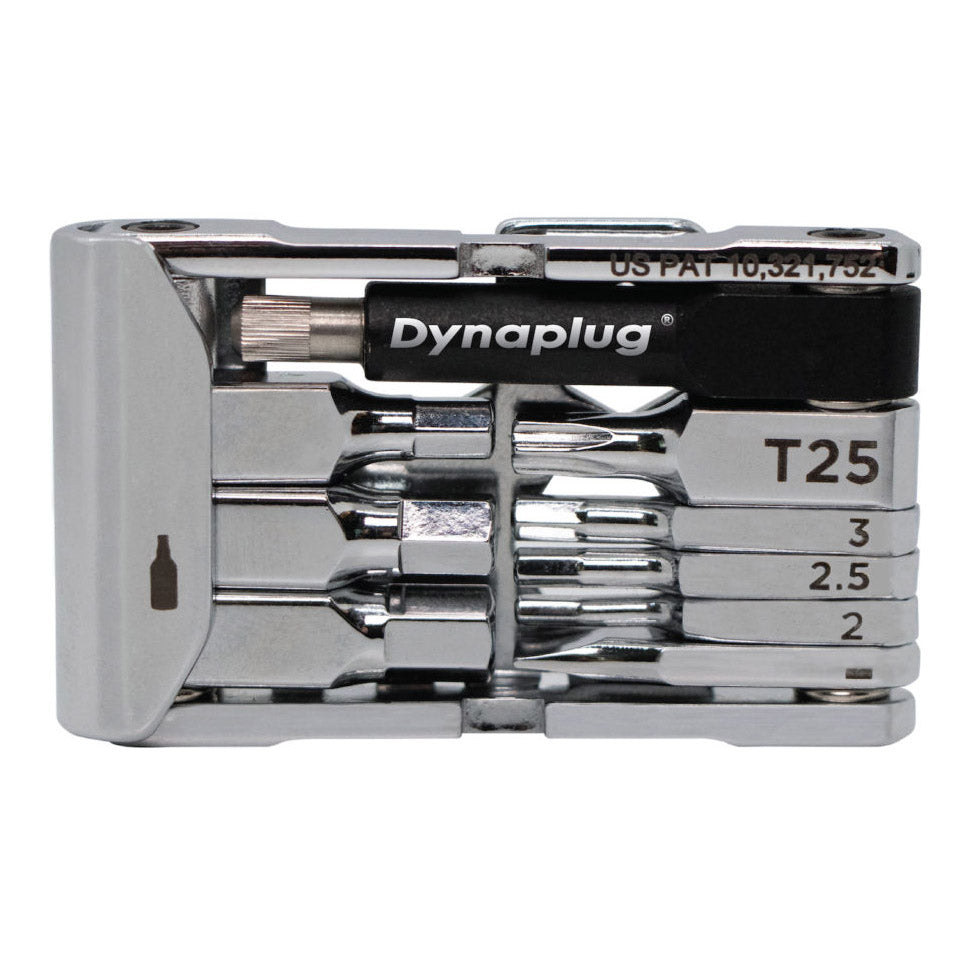 Wheelie Wrench X Folding Tool with Dynaplug, Silver