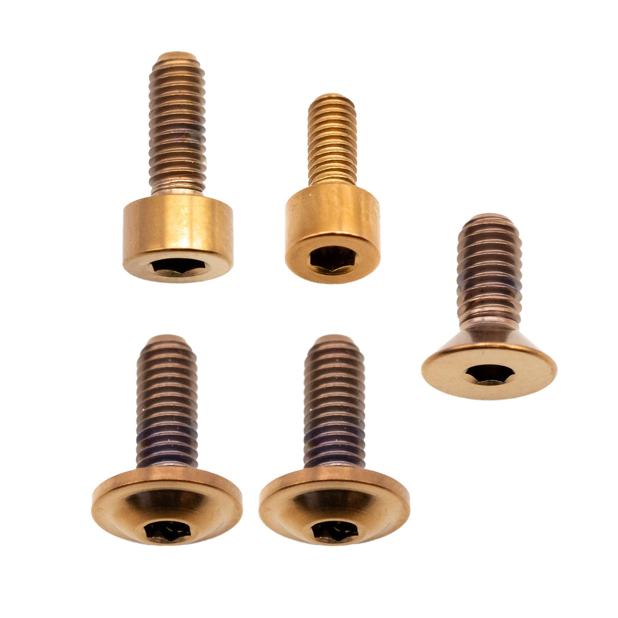 Fox 34 Fork Ti Bolt Kit, Grip/Rhythm, Copper, 5/Count