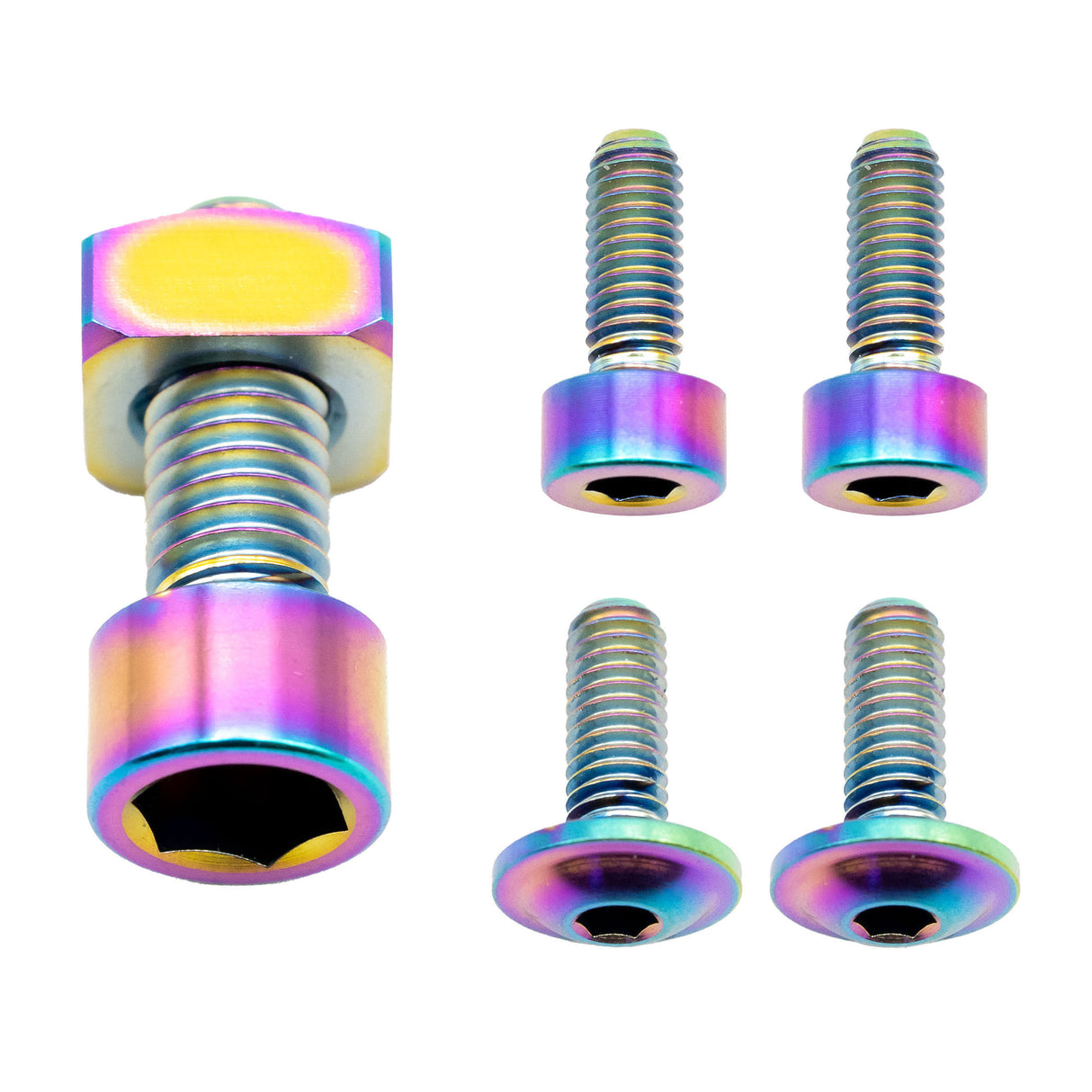 Fox 36 Fork Ti Bolt Kit, 2021-2025 Fit4, Rainbow, 6/Ct