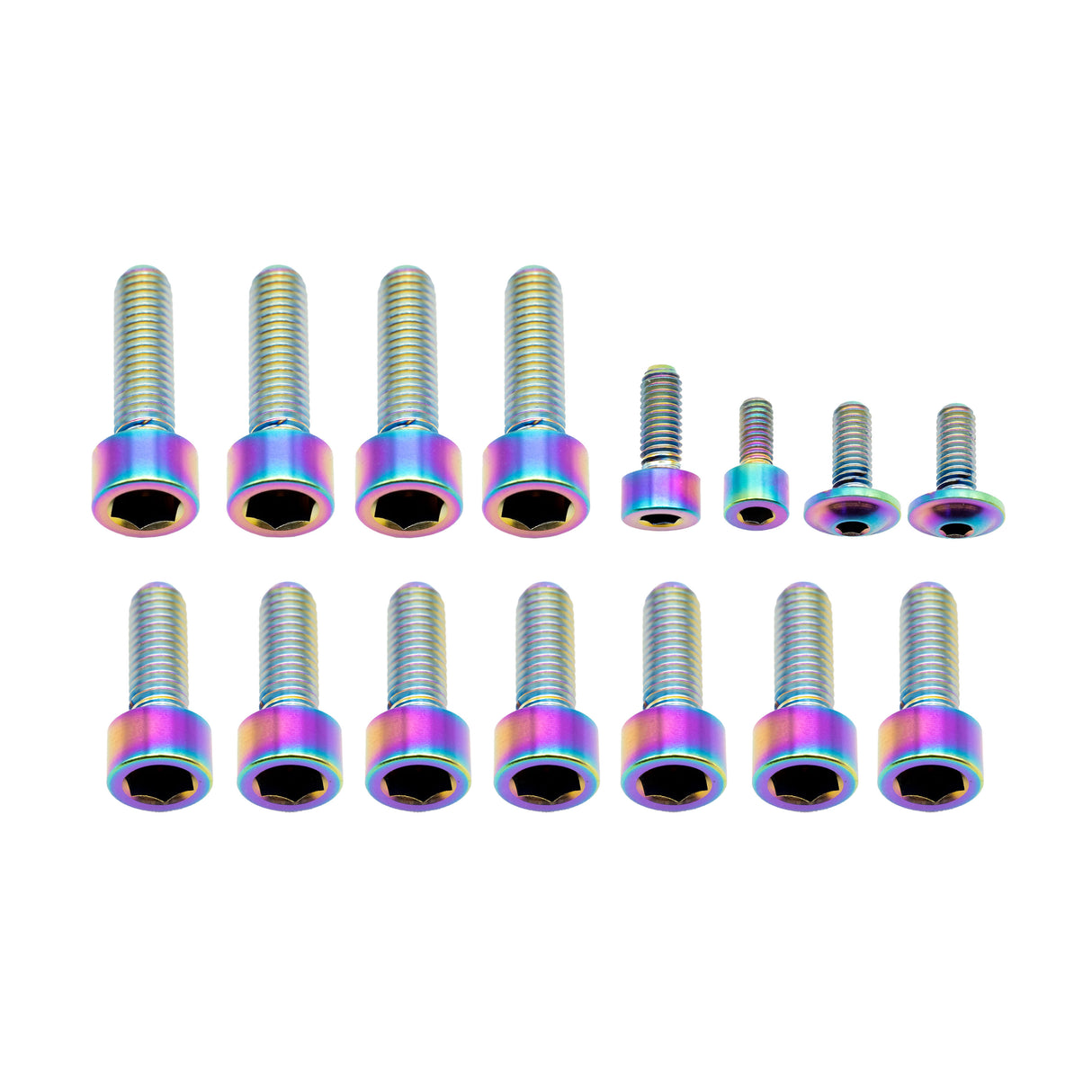 Fox 40 Fork Titanium Bolt Kit, Grip, Rainbow, 15/Count
