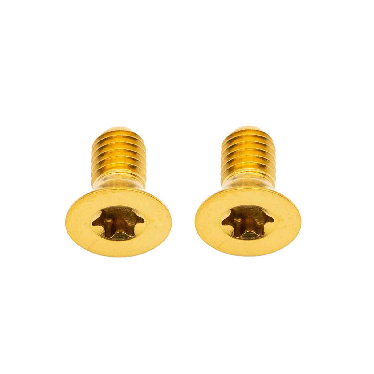 Titanium Flat Mount Bolt Kit, 10mm, Gold, 2/Count
