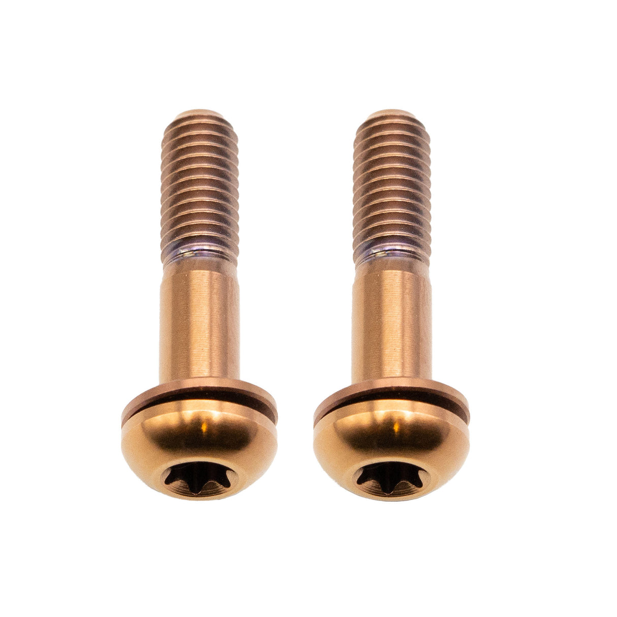Titanium Flat Mount Bolt Kit, 32mm, Copper, 2/Count