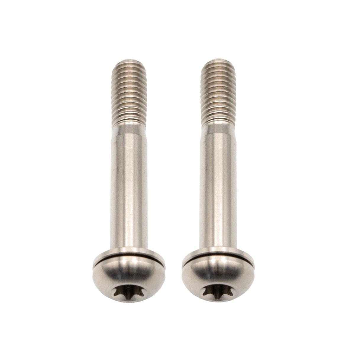 Titanium Flat Mount Bolt Kit, 32mm, Silver, 2/Count
