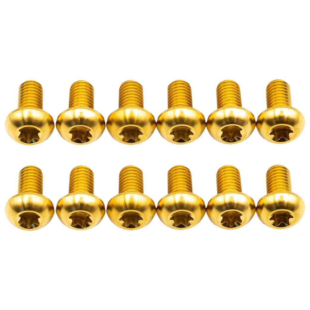 Titanium Buttonhead Rotor Bolt Kit, Gold, 12/Count