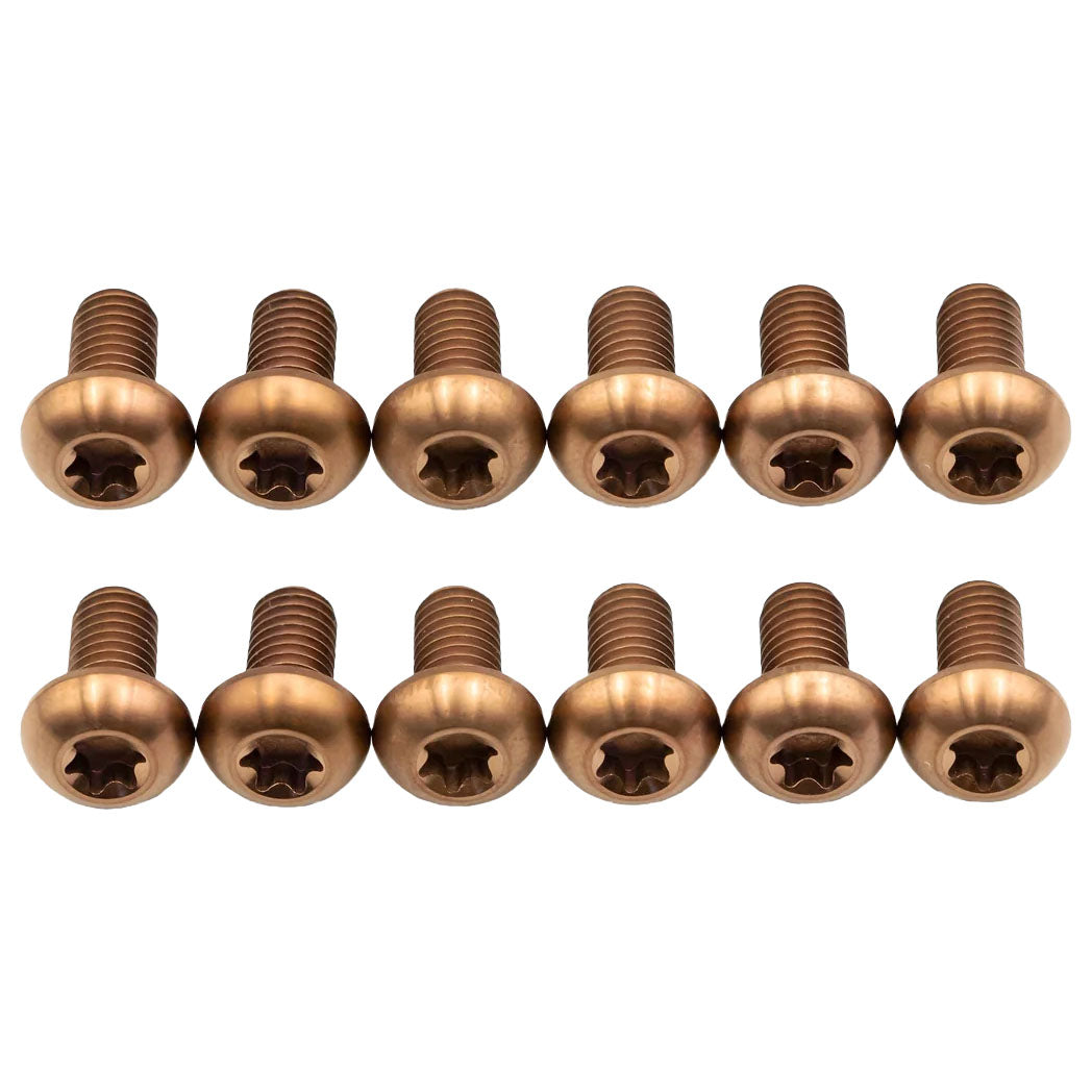 Titanium Buttonhead Rotor Bolt Kit, Copper, 12/Count
