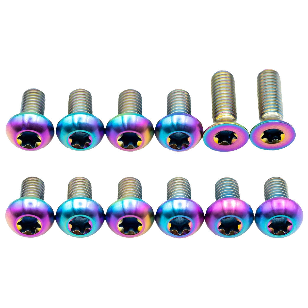 Titanium Sensor Rotor Bolt Kit, Rainbow, 12/Count