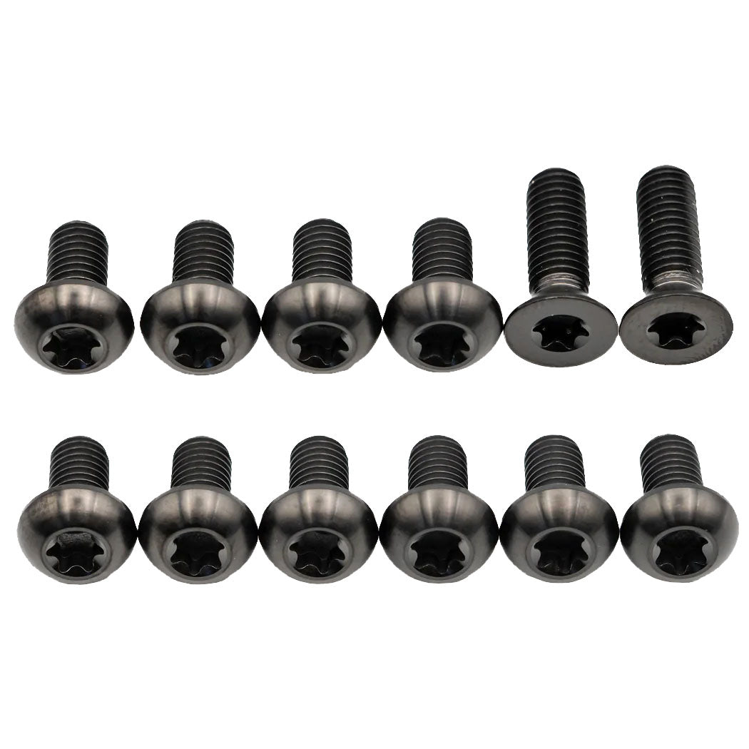 Titanium Sensor Rotor Bolt Kit, Black, 12/Count