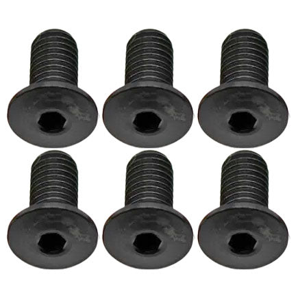 Titanium Water Bottle Cage Bolts, 10mm, Black, 6/Count