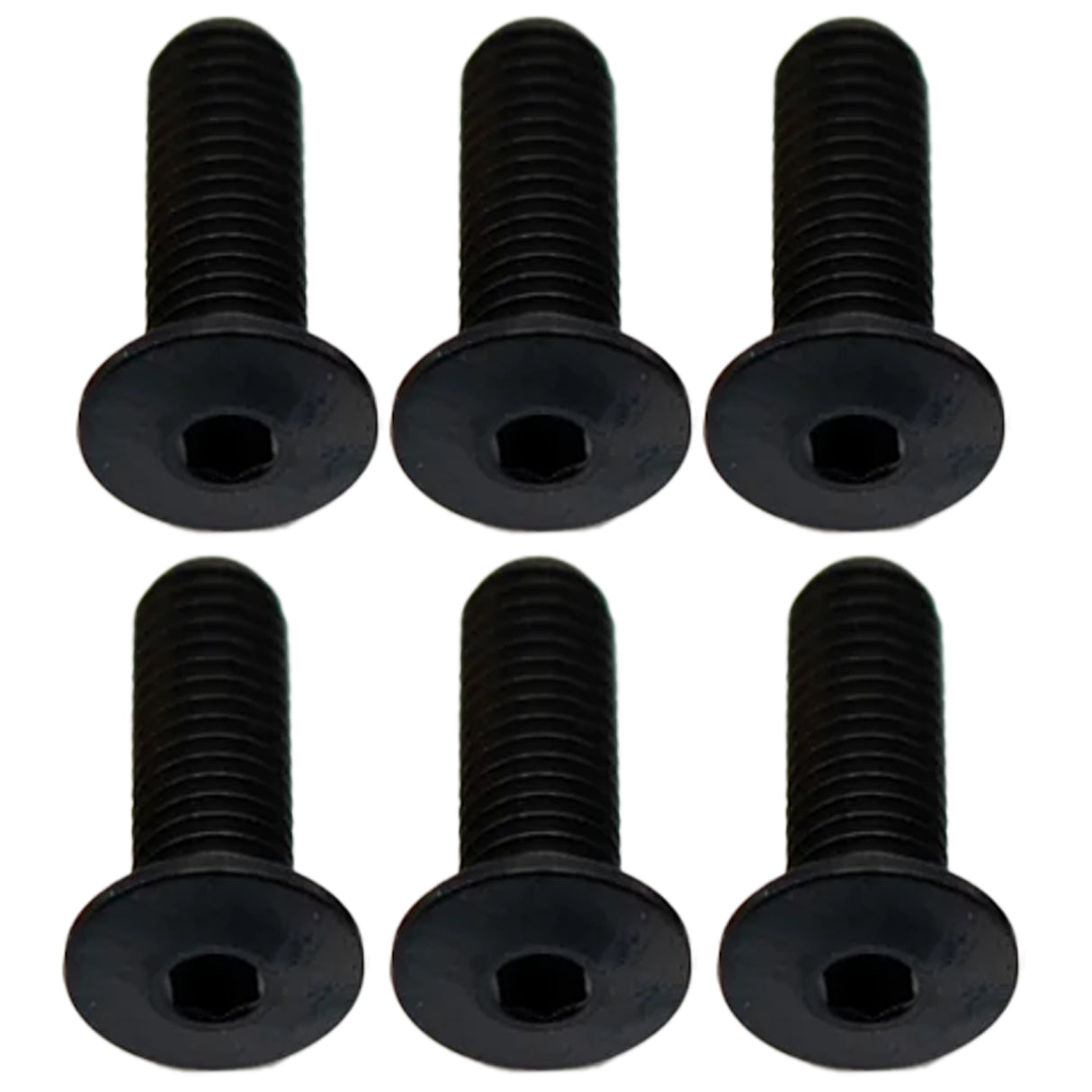 Titanium Water Bottle Cage Bolts, 15mm, Black, 6/Count