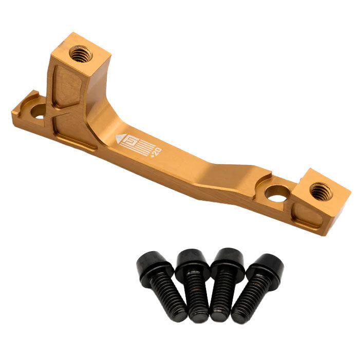 Post Mount Brake Adapter, 200mm,+20, Champagne