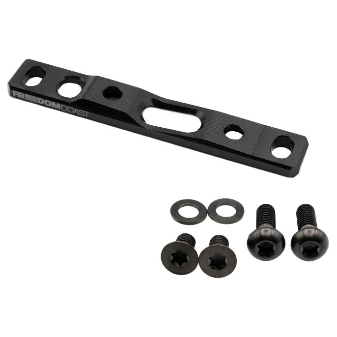 Flat Mount Brake Adapter, Front, 0/+20, Black