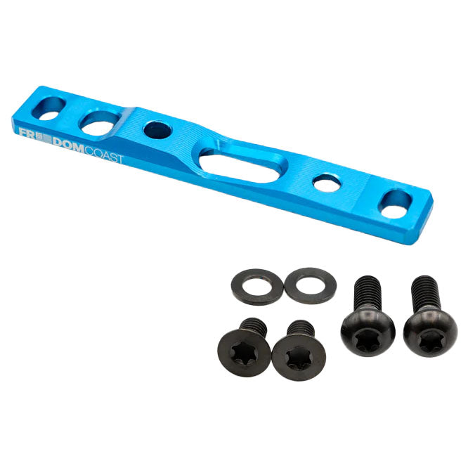 Flat Mount Brake Adapter, Front, 0/+20, Blue