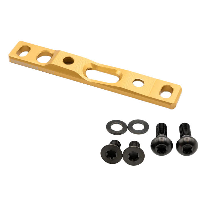 Flat Mount Brake Adapter, Front, 0/+20, Gold
