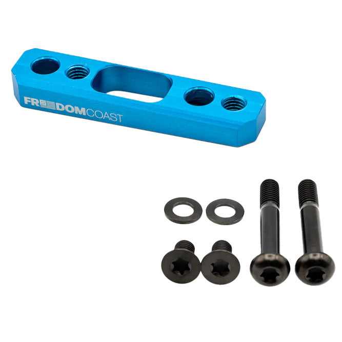 Flat Mount Brake Adapter, Rear, 17mm Bolts, +20, Blue