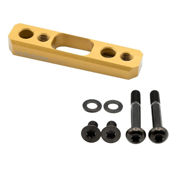 Flat Mount Brake Adapter, Rear, 27mm Bolts, +20,Gold